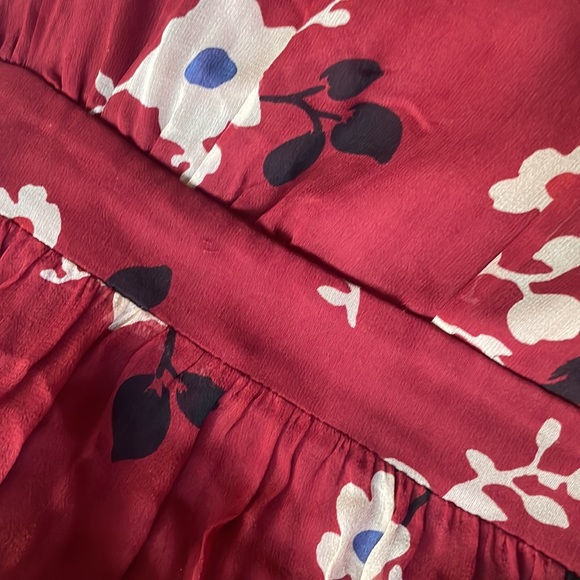 Kate Spade Floral Chiffon Dress with Neck Tie Size 8 - Picture 6 of 10